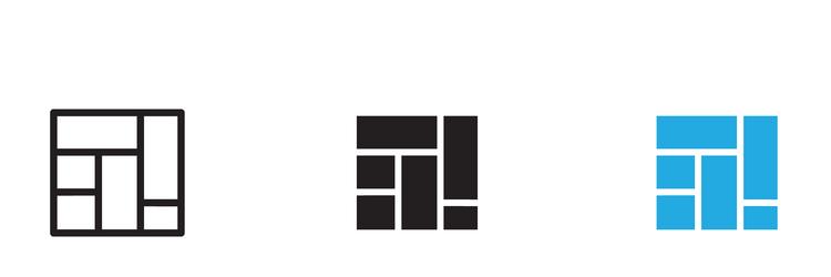 layout icon thin line vector image