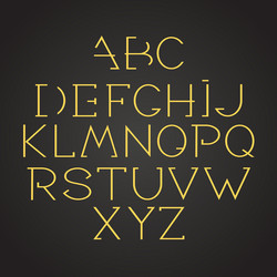 linear font - simple and minimalistic vector image