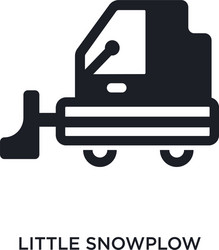 little snowplow isolated icon simple element from vector image