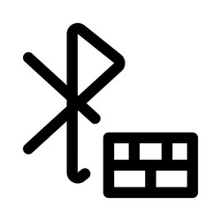 security feature enabled in bluetooth device vector image