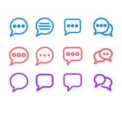 this design shows multiple colorful message vector image