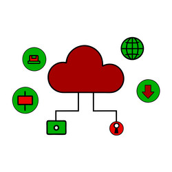 cloud server security concept ideal for tech vector image