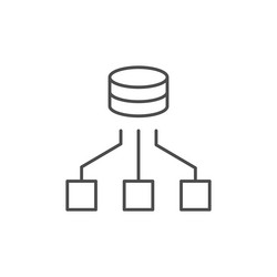 computer network line outline icon vector image
