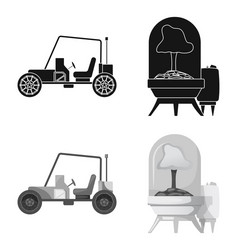 design of mars and space icon set vector image