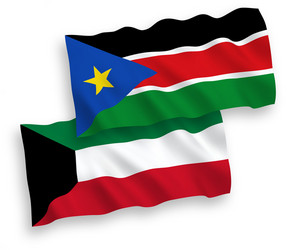 flags republic south sudan and kuwait Vector Image
