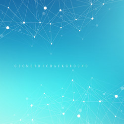 geometric abstract background with connected line vector image