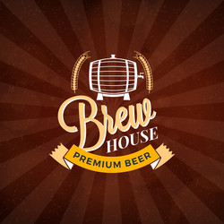 retro design element badge logotype label for beer vector image