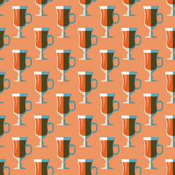 Retro Pop Art Mulled Wine Pattern vector image