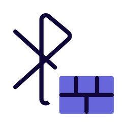 security feature enabled in bluetooth device vector image