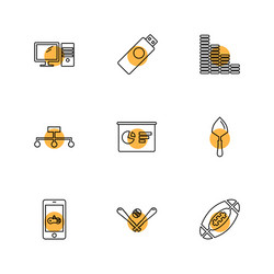 wifi internet connectivity pie chart network vector image