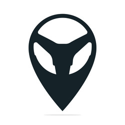Car helm and map pointer logo combination Vector Image