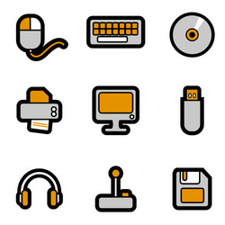 Computer objects icon Royalty Free Vector Image