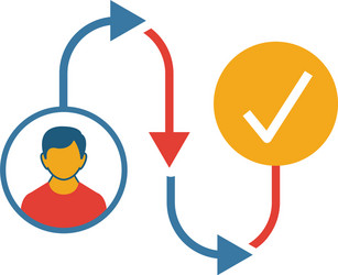 customer journey icon simple flat element from vector image