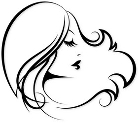 Elegant Girl Silhouette Vector Image