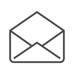Mail Thin Line Icon - Envelope vector image