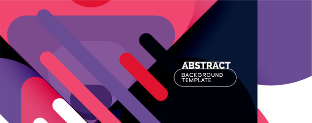 modern geometric round shapes and dynamic lines vector image
