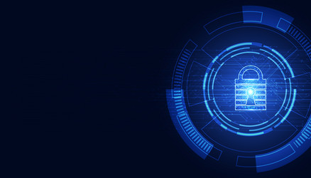 Padlock concept cyber security protection cyber Vector Image