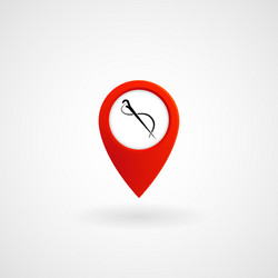 red location icon for tailor eps file vector image