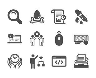 set science icons such as search swipe up vector image