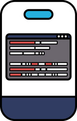 a phone screen with message that says im sorry vector image