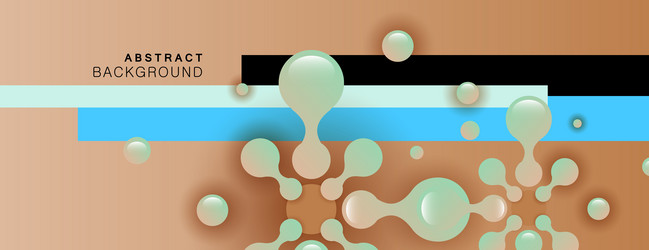 abstract design with geometric connect molecule vector image