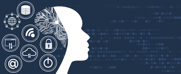 artificial intelligence and computer technology vector image