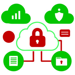 cloud server security concept ideal for tech vector image