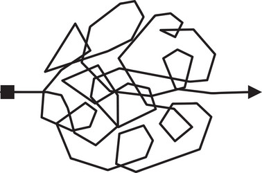 confused complicated way as chaos or problem vector image