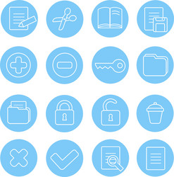 Navigation Icons & Buttons vector image