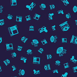 set browser window computer vision futuristic vector image