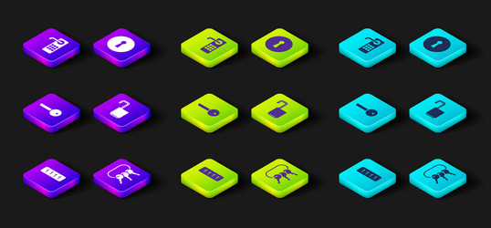 set password protection bunch of keys key open vector image