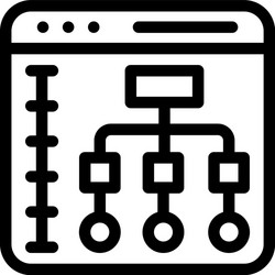 web hierarchy vector image