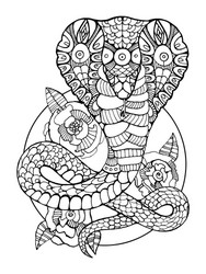 Snake Cobra Side Position Mandala Graphic by Andypp · Creative Fabrica