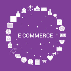 e-commerce icon set infographic template vector image