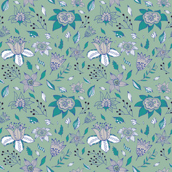 elegant seamless pattern with abstract flowerson vector image
