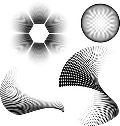 Halftone Texture Patterns vector image