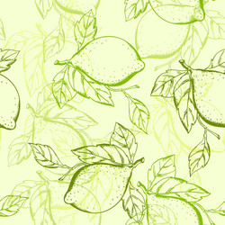 Lemon Pattern - Fresh Citrus vector image