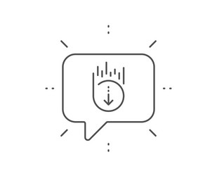 scroll down line icon scrolling screen sign vector image