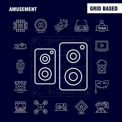 amusement line icon for web print and mobile uxui vector image