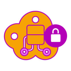 cloud server security concept ideal for tech vector image