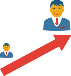 escalation icon simple flat element from crm vector image
