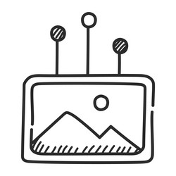 generative artificial intelligence doodle icon vector image