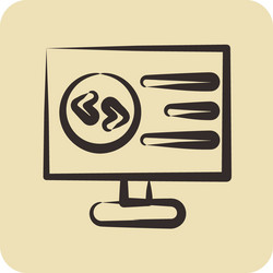 icon computer programming suitable for education vector image
