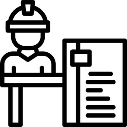 job interview linear style icon design vector image