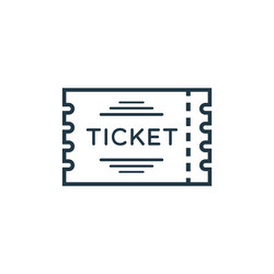 ticket icon outline style vector image