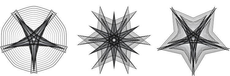 cosmic object is a geometric fractal vector image
