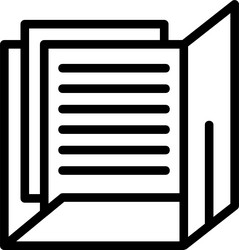 document folder linear style icon design vector image