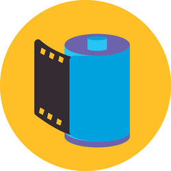 isolated camera roll flat block style icon vector image