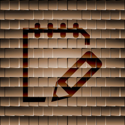 notepad paper documents flat modern web button vector image