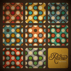 Retro Geometric Pattern Set vector image